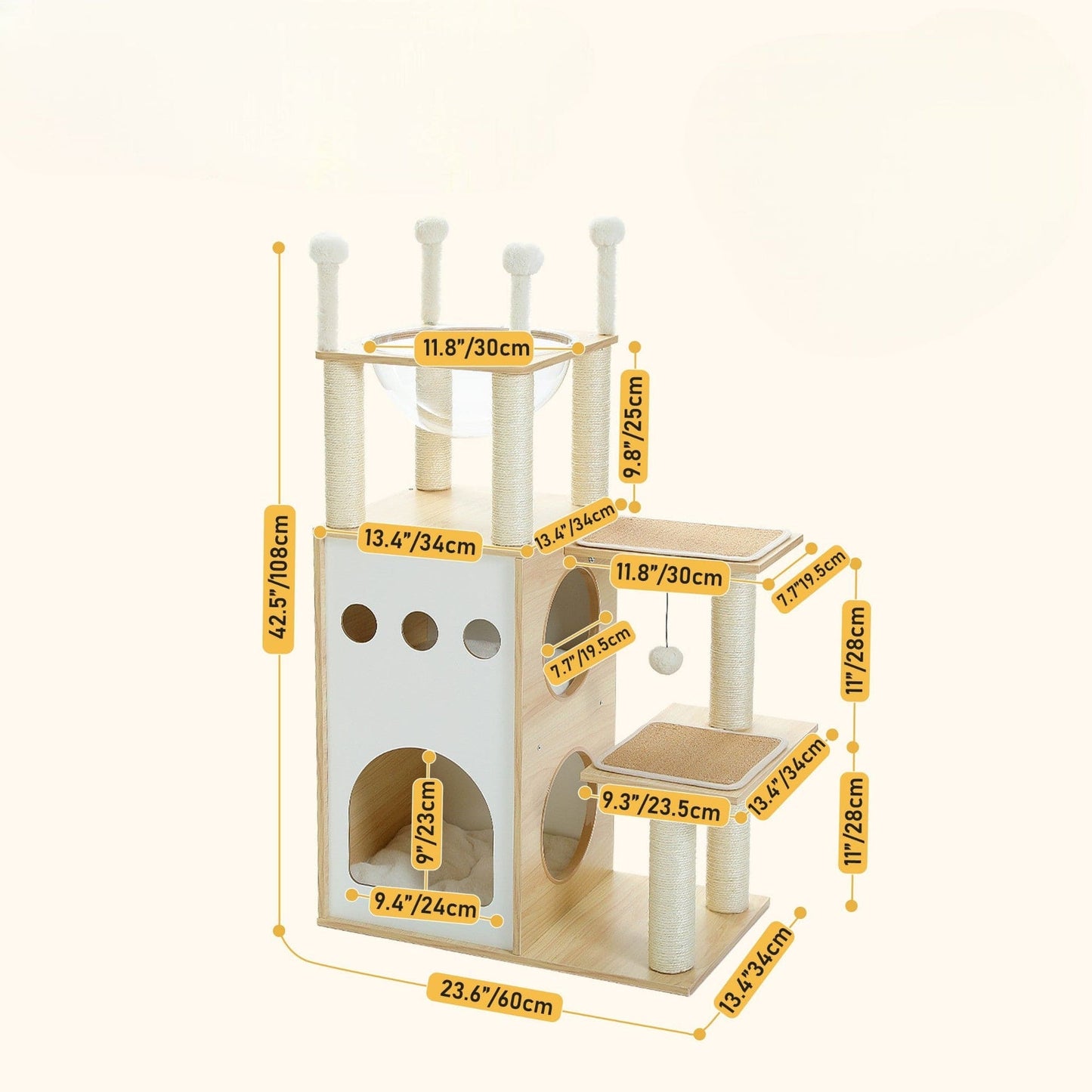 Pеtzo Cat Tree – Stylish and Durable Cat Tower with Condos and Scratching Posts