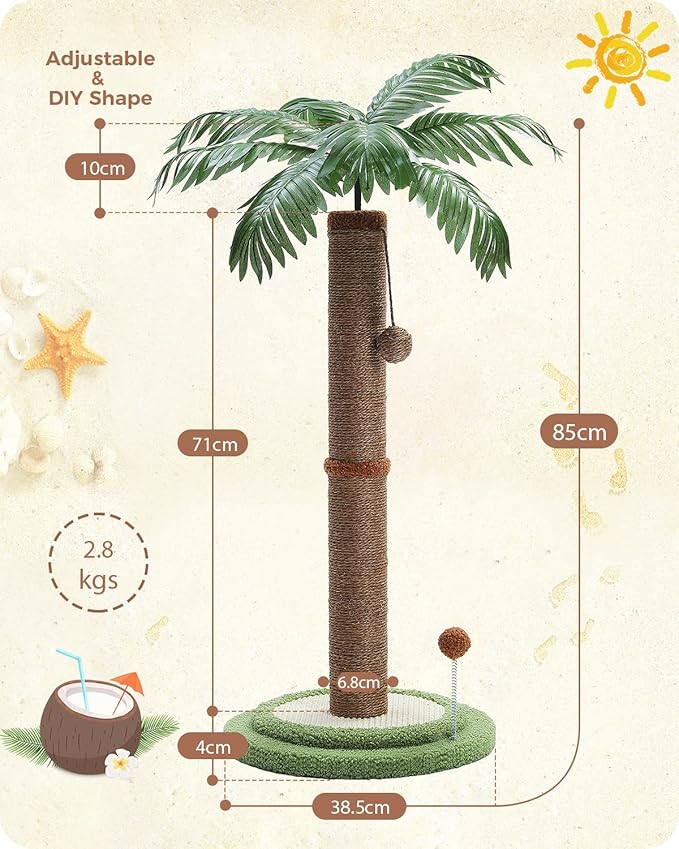 Sturdy Petzo Cat Tree 85 cm – Furniture Protection and Active Play